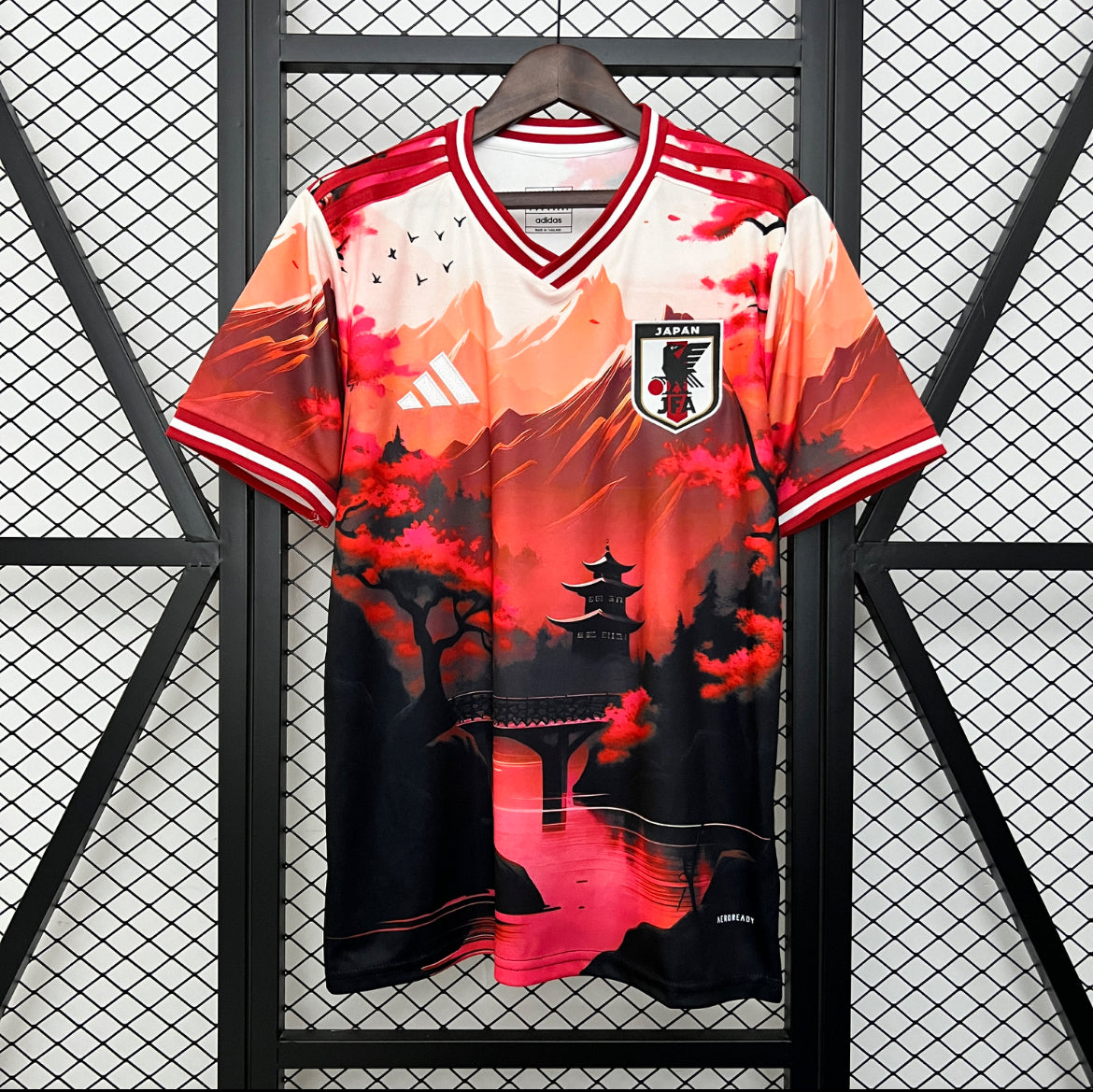 Maillot Japon paysage rouge