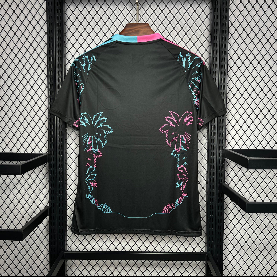 Maillot Inter Miami palmier rose et bleu