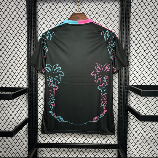 Maillot Inter Miami palmier rose et bleu