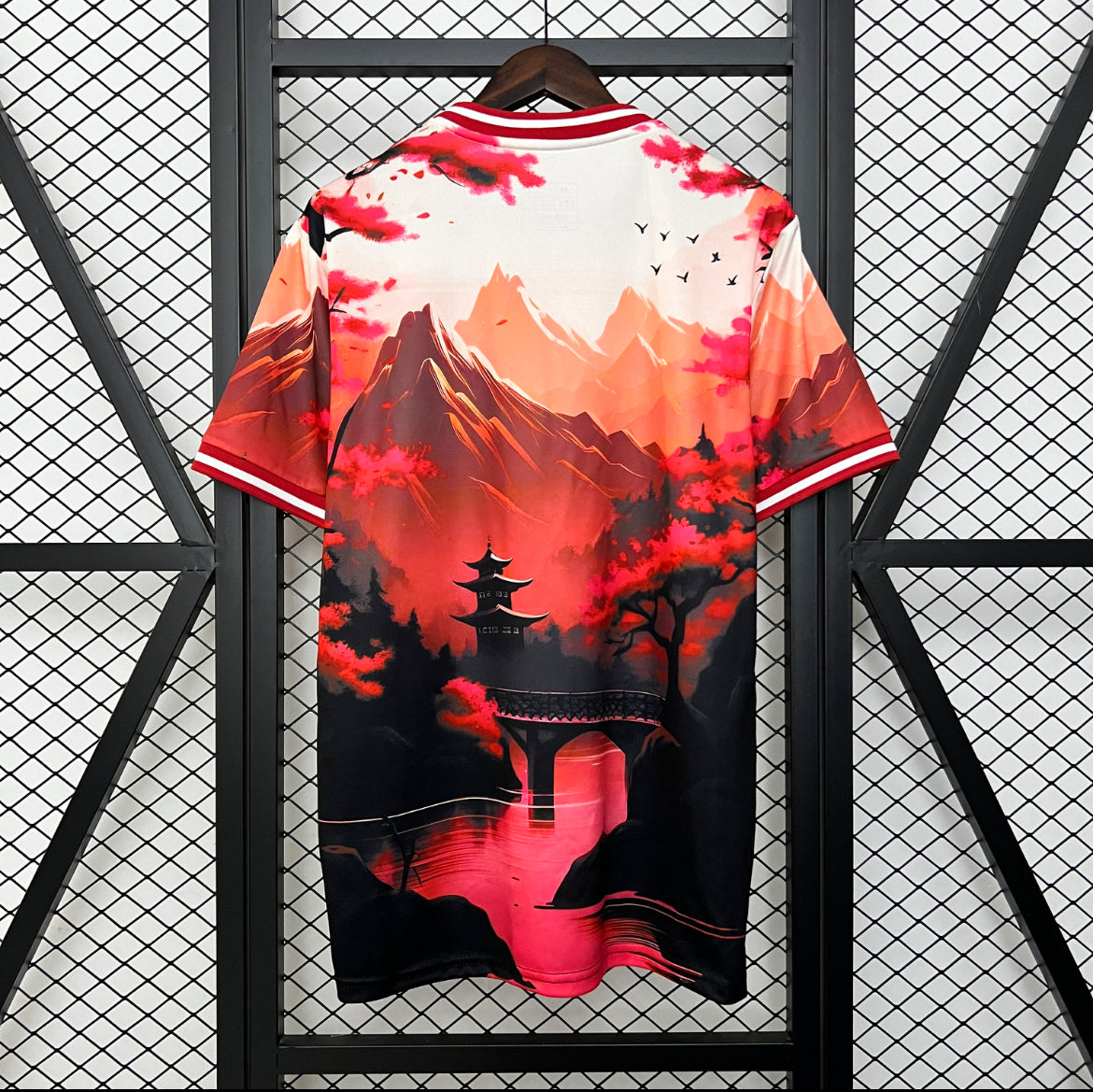 Maillot Japon paysage rouge