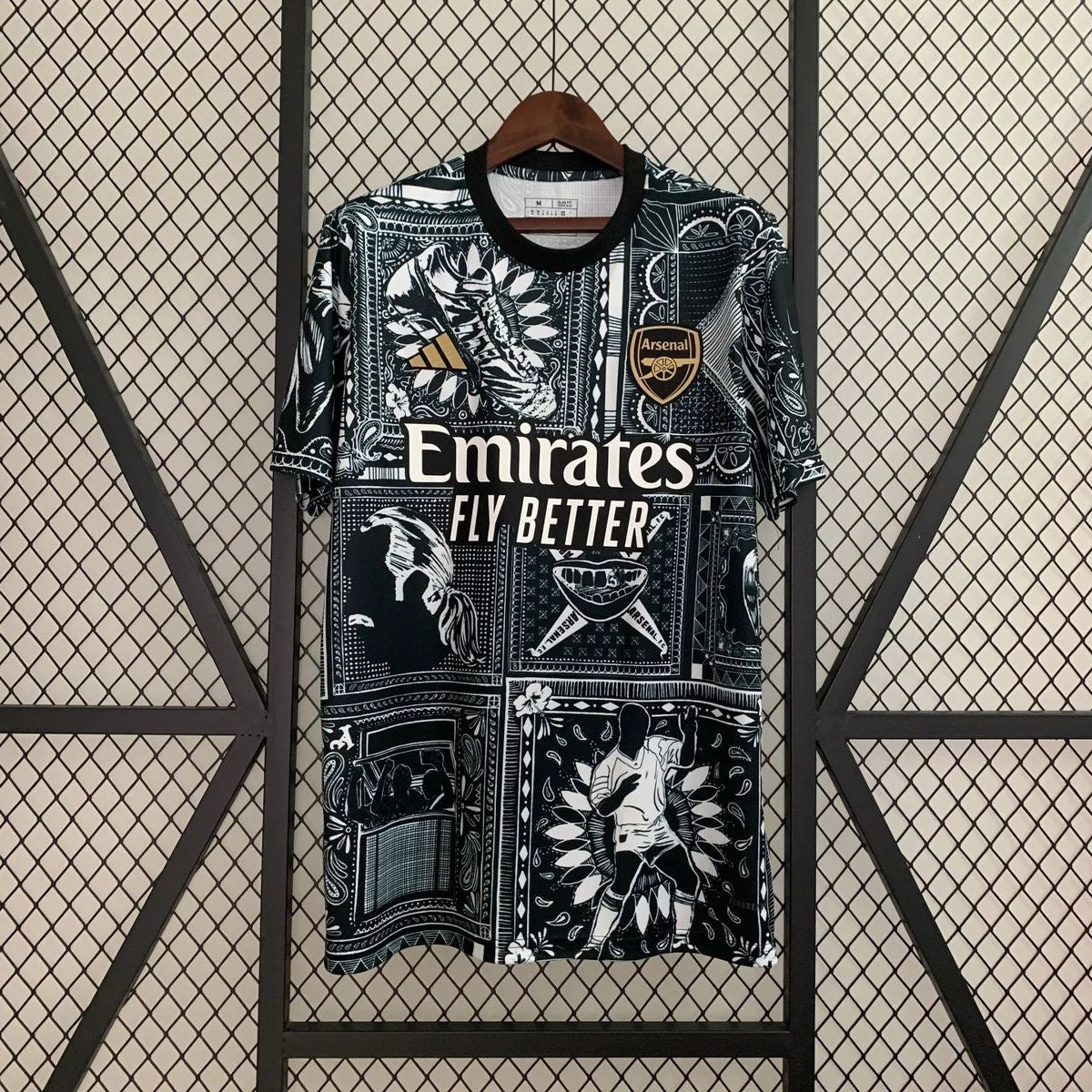 Maillot Arsenal concept noir et blanc
