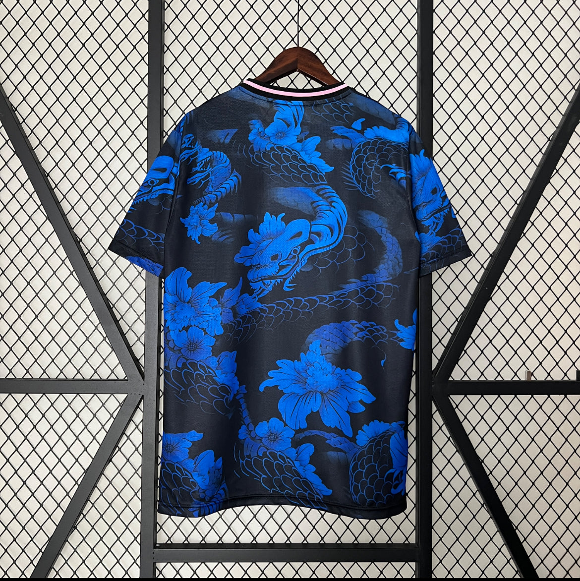 Maillot Japon Serpent Fleurie bleu