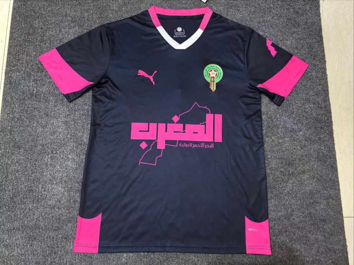 Maillot Maroc concept noir et rose