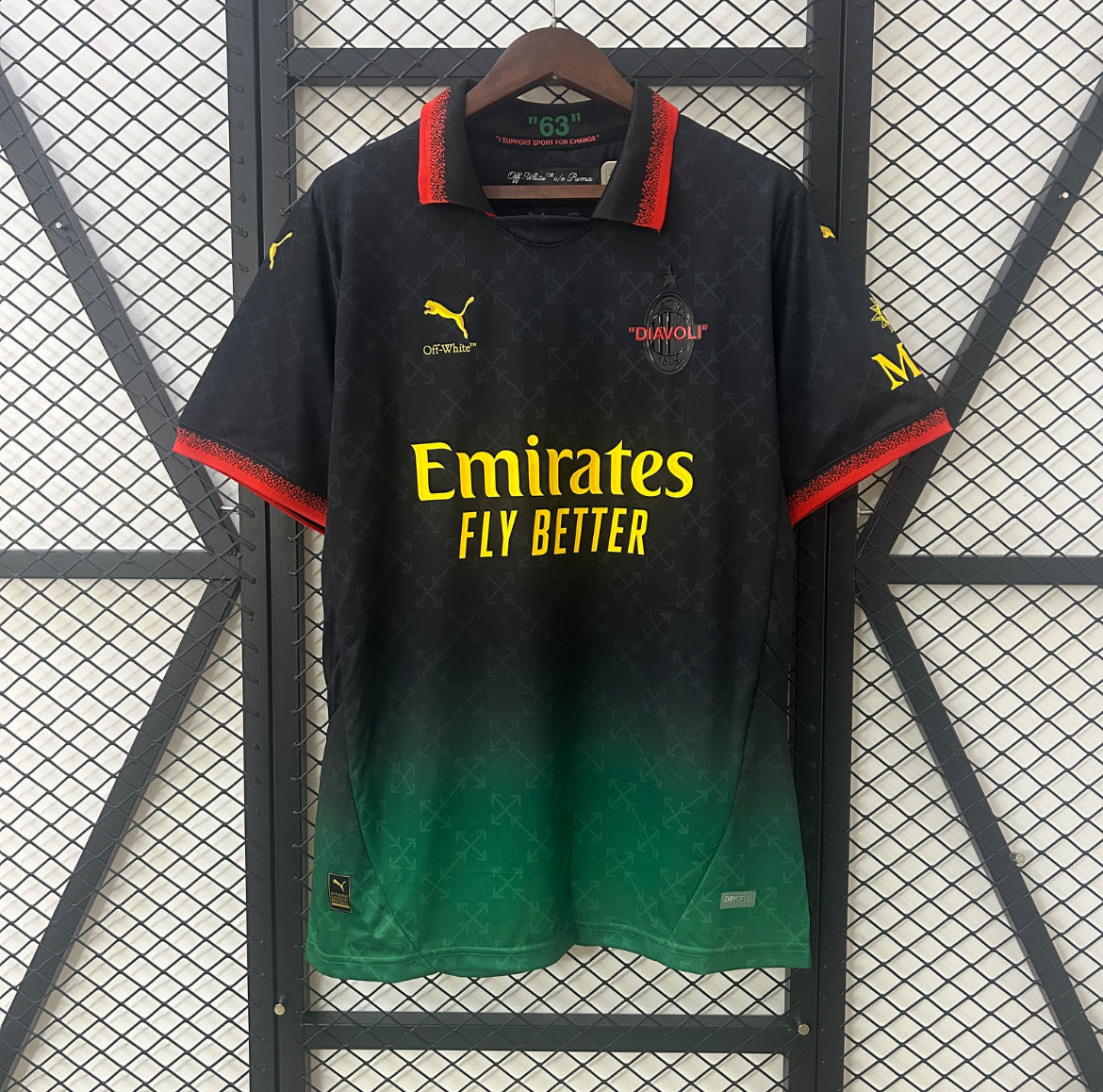 Maillot AC Milan X Off White noir