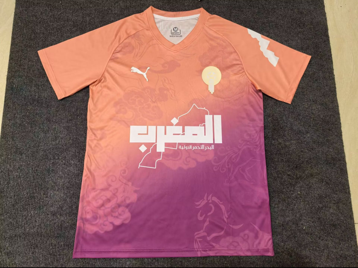 Maillot Maroc concept orange et rose