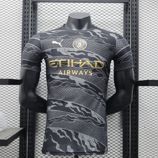 Maillot Manchester City Année du Dragon noir version player