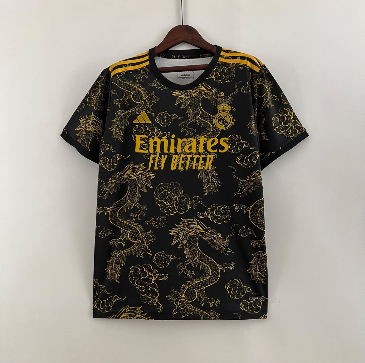Maillot Real Madrid dragons noir et or