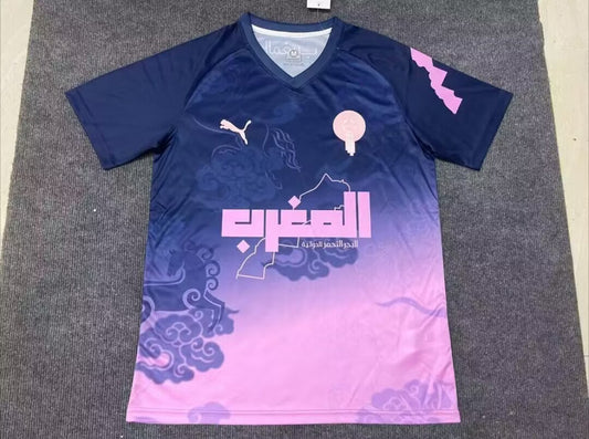 Maillot Maroc concept bleu foncé et rose