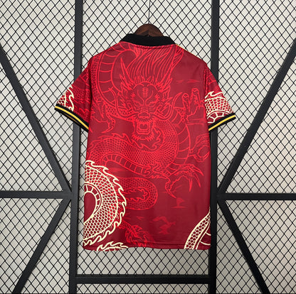 Maillot Real Madrid dragon polo rouge
