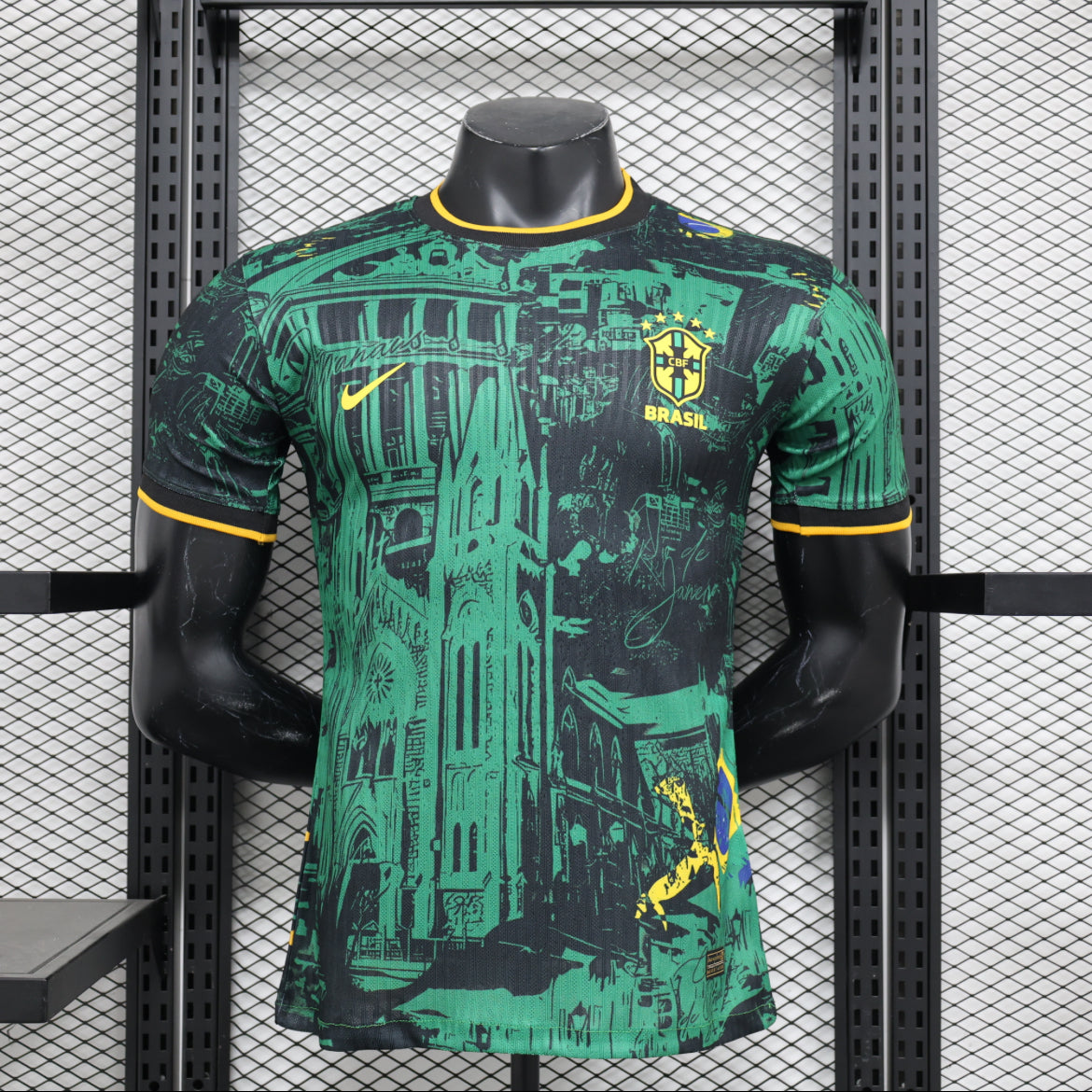Maillot Brésil special vert version player